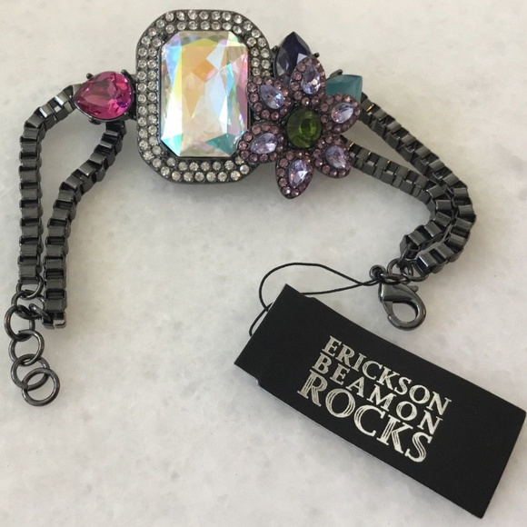 ERICKSON BEAMON ROCKS COLORFUL SWAROVSKI BRACELET - Picture 2 of 3